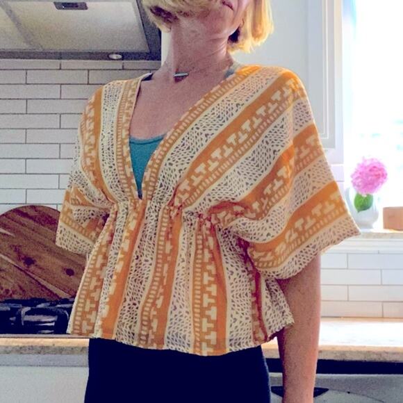 MES DEMOISELLES 100% Silk Sultane Blouse in Swahili Print FR 38 US 8 - Picture 5 of 11